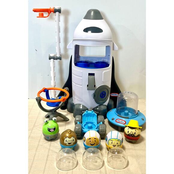 Toddle Tots Launch Time Rocket &  Far Out Farm alien farmer astronauts blocks - Picture 2 of 9